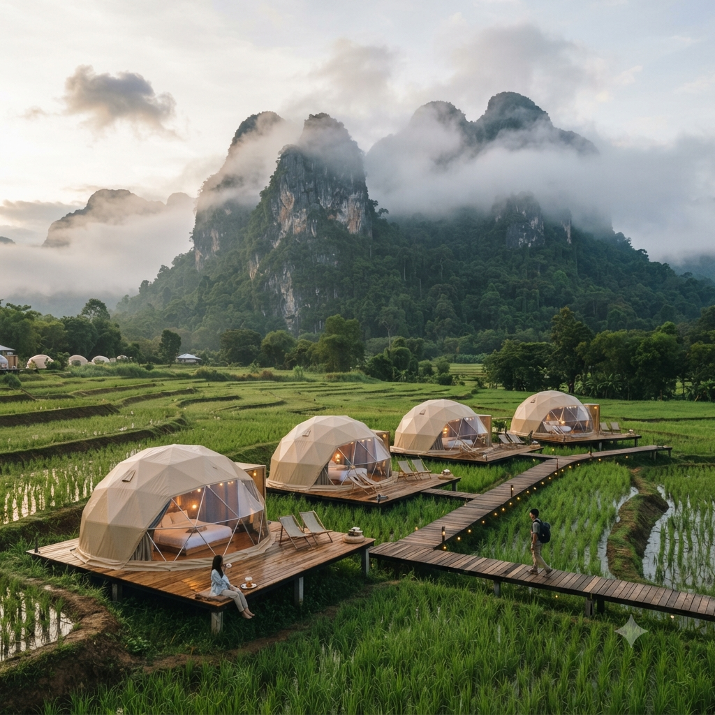 ลานกางเต็นท์ตีนเขา รูปที่ 1
